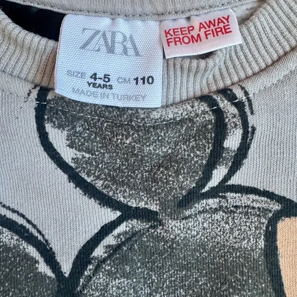 ZARA x Disney Toddler Kids Boys Mickey Mouse Pullover Sweatshirt. Size 4-5Y - Picture 3 of 3